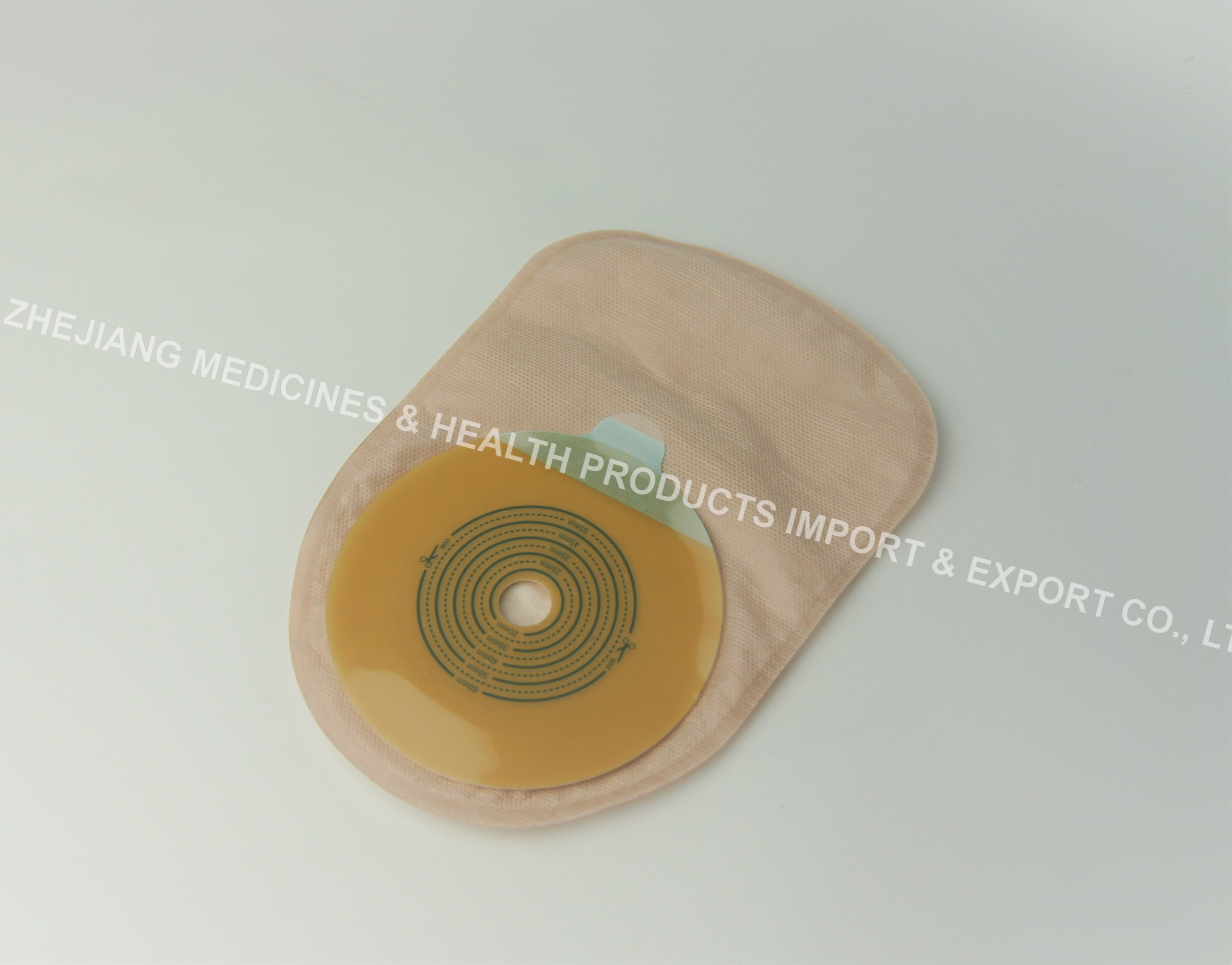 One-Piece Closed Ostomy Bag, Hydrocolloid Base Plate