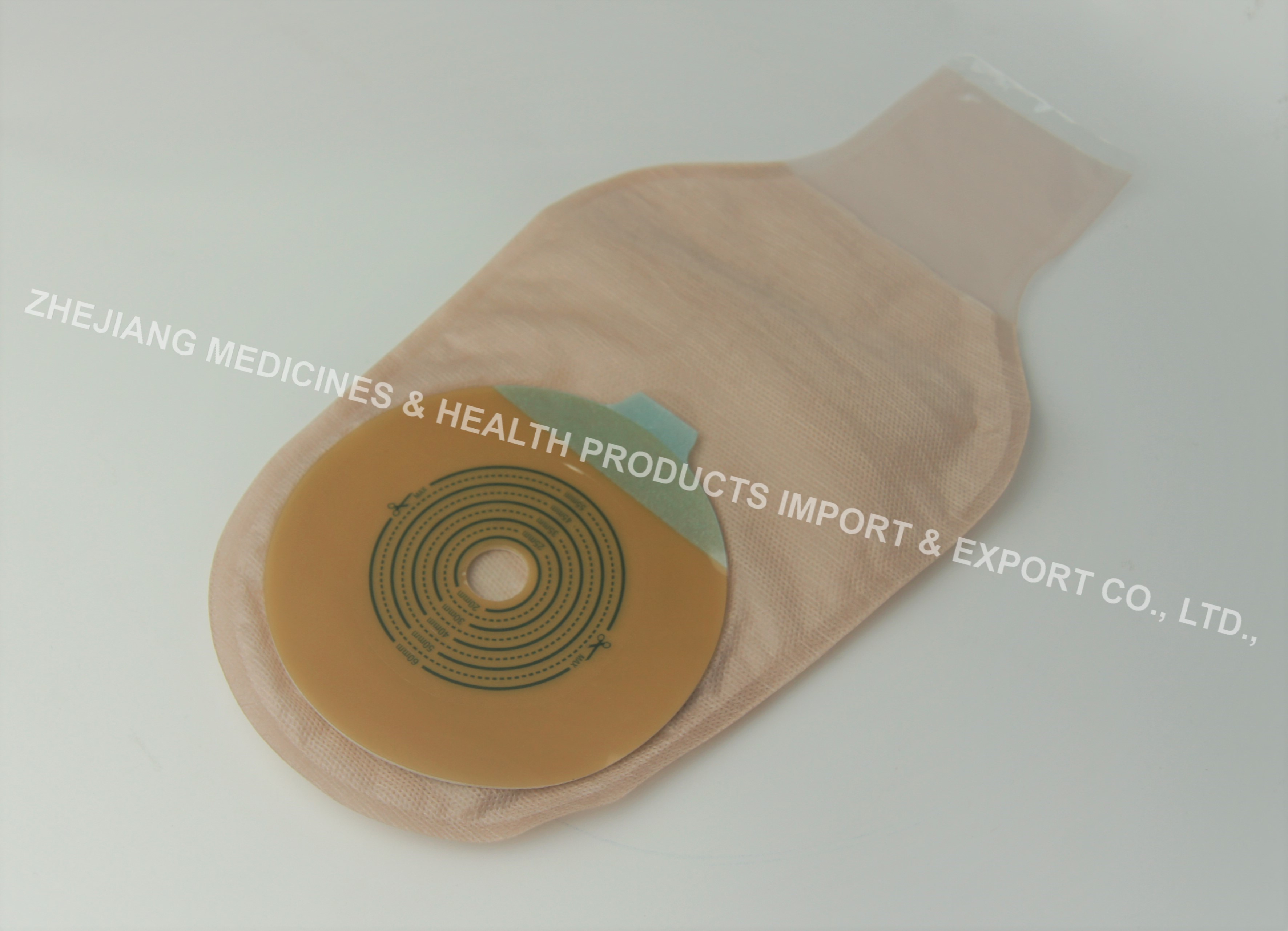 One-Piece Open Ostomy Bag, Hydrocolloid Base Plate