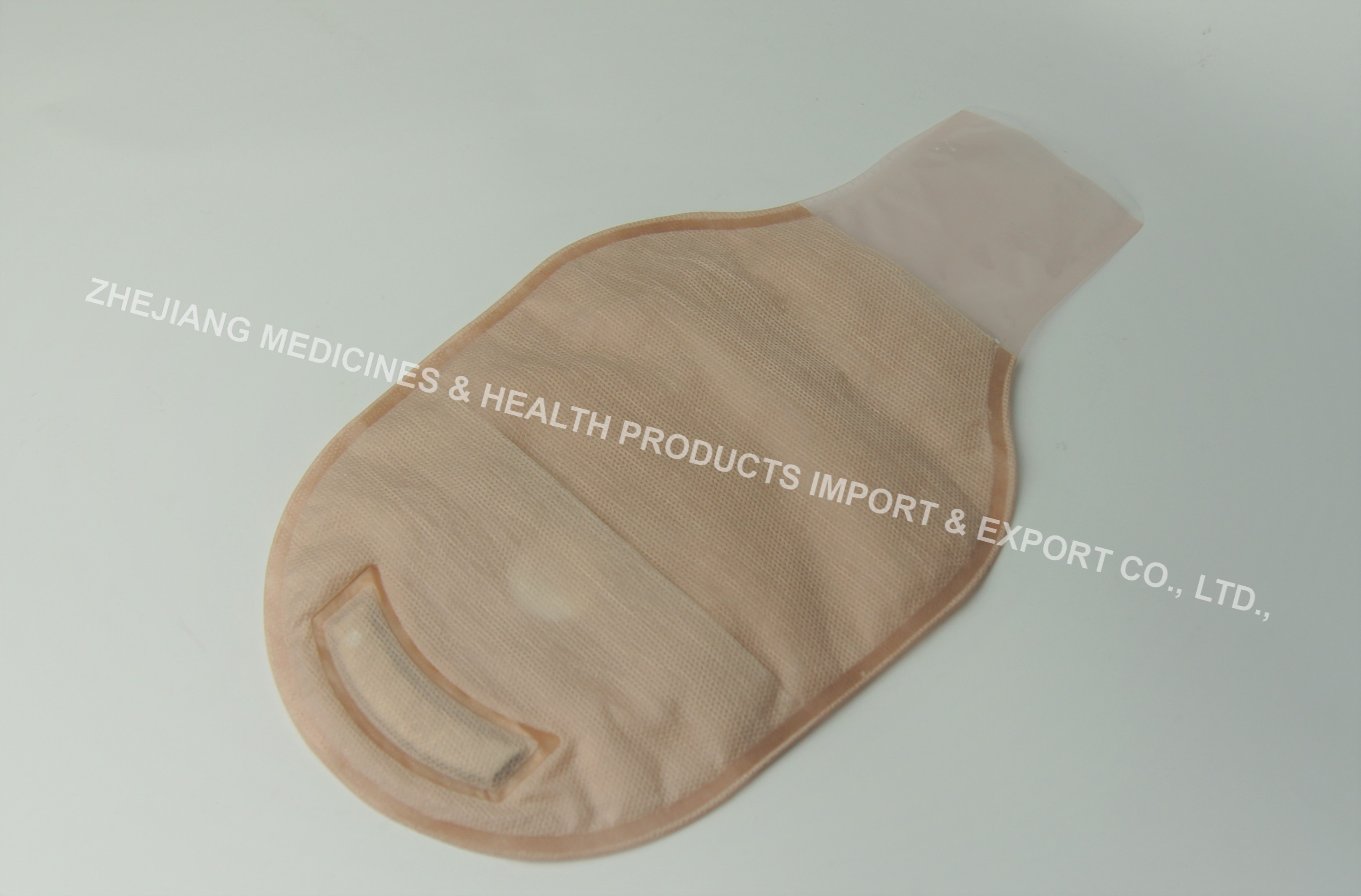 One-Piece Open Ostomy Bag, Hydrocolloid Non-woven Base Plate